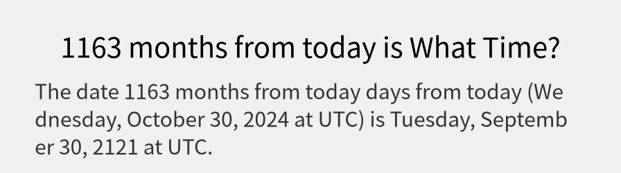 What date is 1163 months from today?