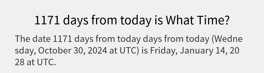 What date is 1171 days from today?