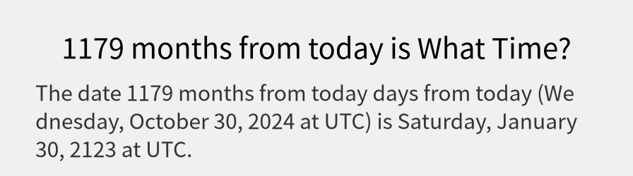 What date is 1179 months from today?