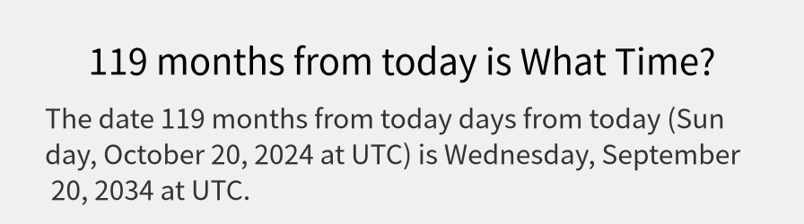 What date is 119 months from today?