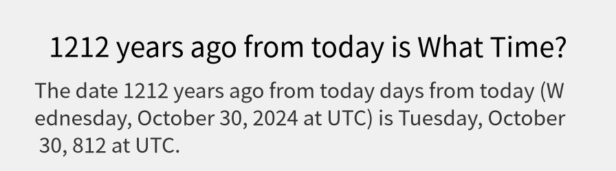 What date is 1212 years ago from today?