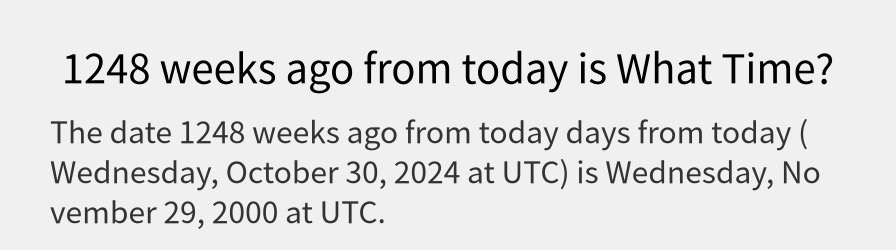 What date is 1248 weeks ago from today?