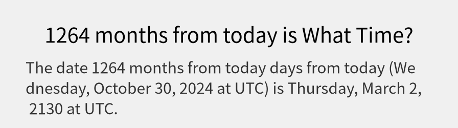 What date is 1264 months from today?