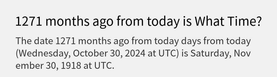 What date is 1271 months ago from today?