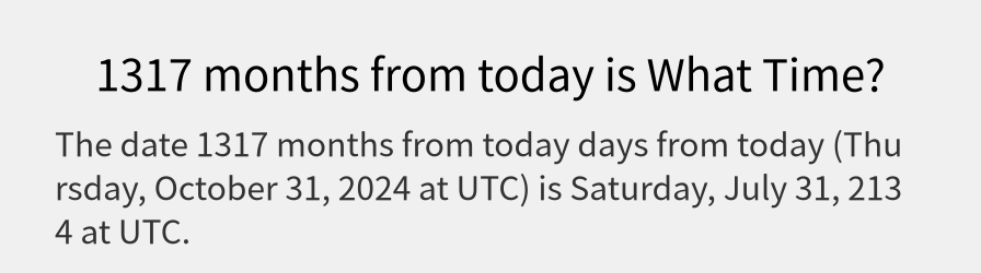 What date is 1317 months from today?