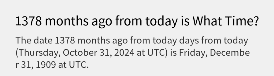 What date is 1378 months ago from today?