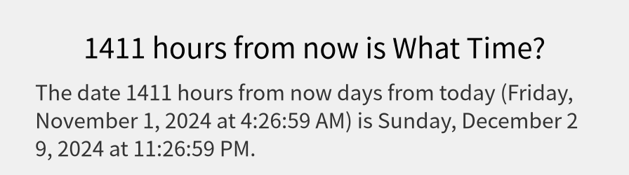 What date is 1411 hours from now?