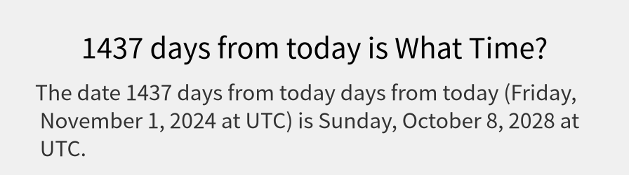 What date is 1437 days from today?