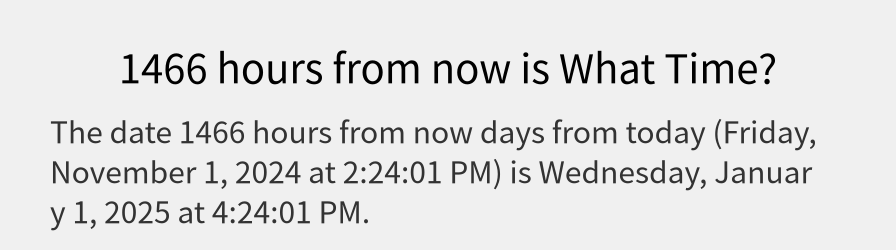 What date is 1466 hours from now?