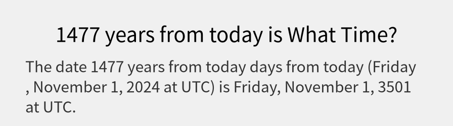 What date is 1477 years from today?