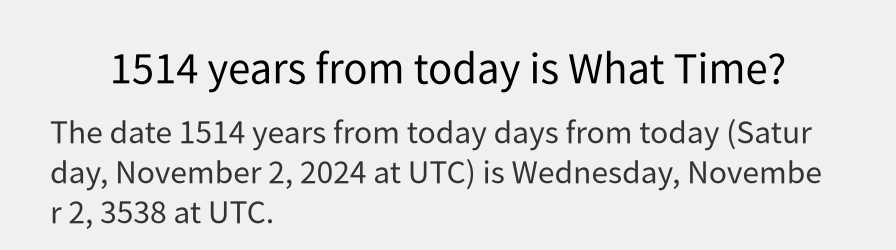 What date is 1514 years from today?