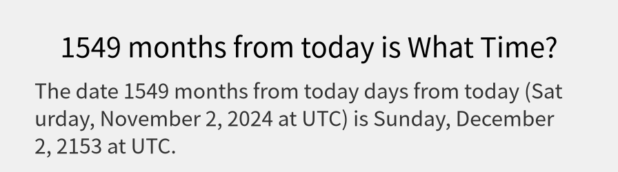 What date is 1549 months from today?