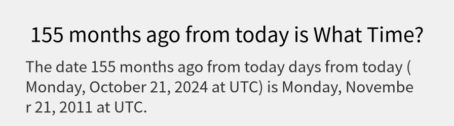 What date is 155 months ago from today?