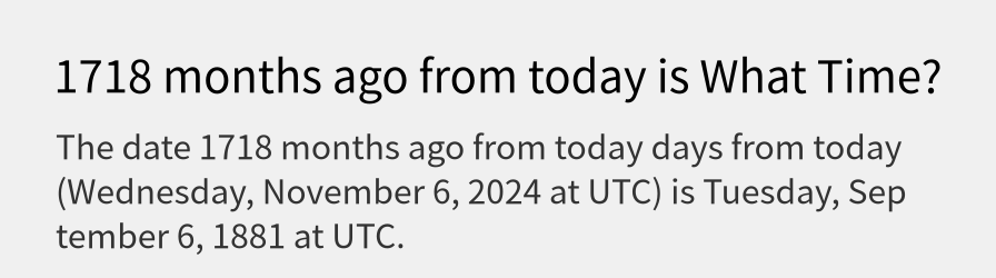 What date is 1718 months ago from today?