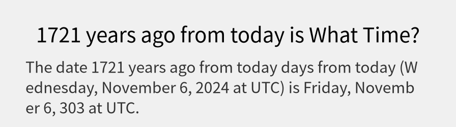 What date is 1721 years ago from today?