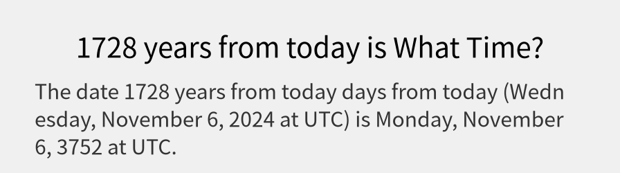 What date is 1728 years from today?