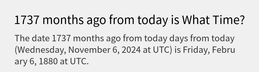 What date is 1737 months ago from today?