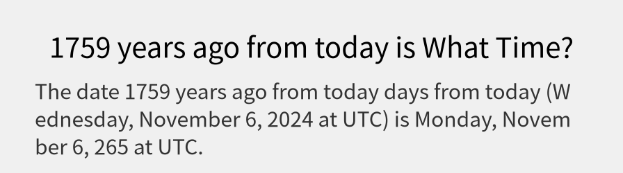 What date is 1759 years ago from today?