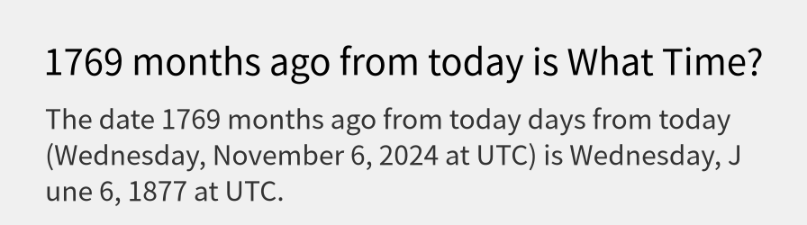 What date is 1769 months ago from today?