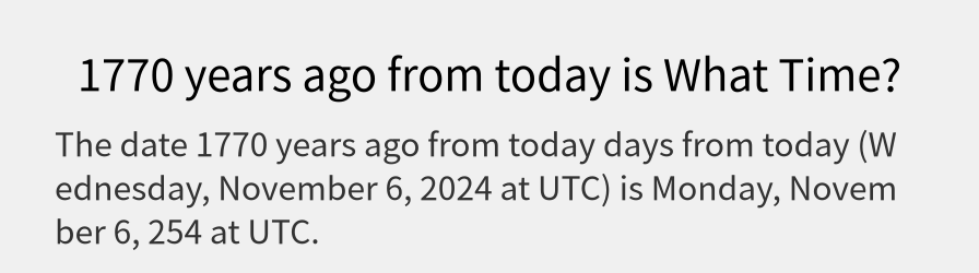 What date is 1770 years ago from today?