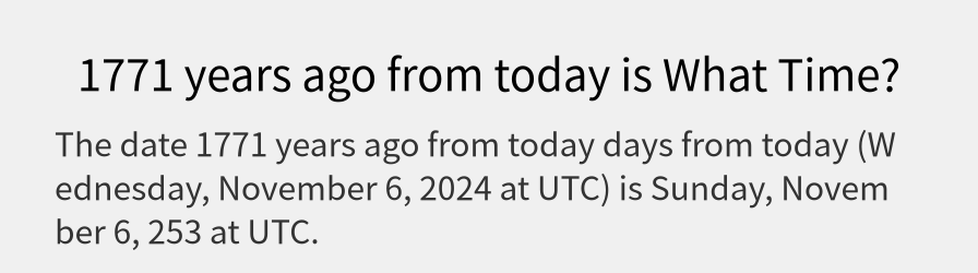 What date is 1771 years ago from today?