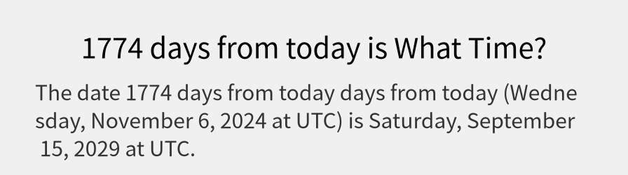 What date is 1774 days from today?