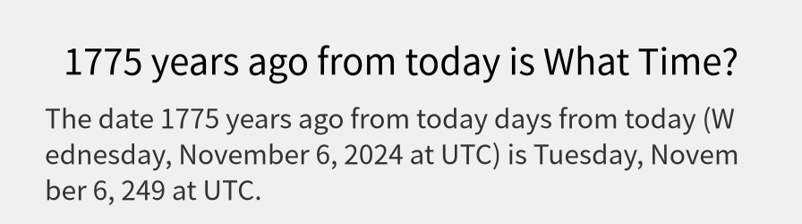 What date is 1775 years ago from today?