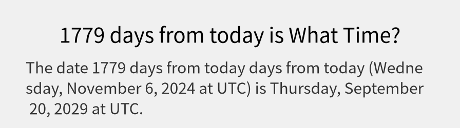 What date is 1779 days from today?