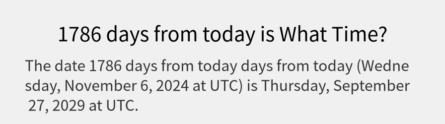 What date is 1786 days from today?