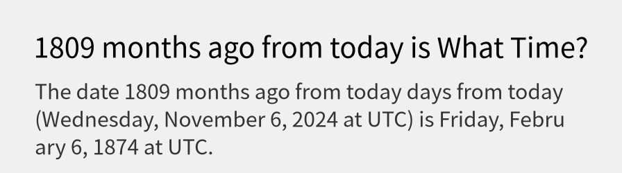 What date is 1809 months ago from today?