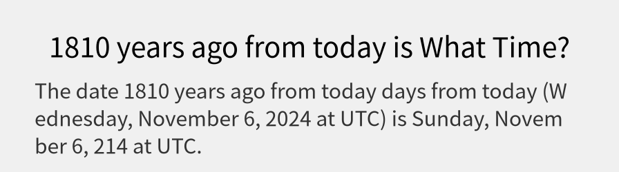 What date is 1810 years ago from today?