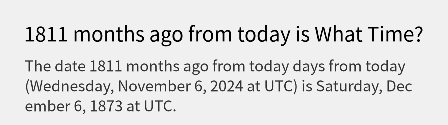 What date is 1811 months ago from today?