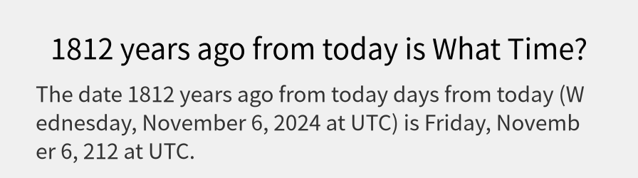 What date is 1812 years ago from today?