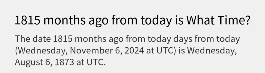 What date is 1815 months ago from today?