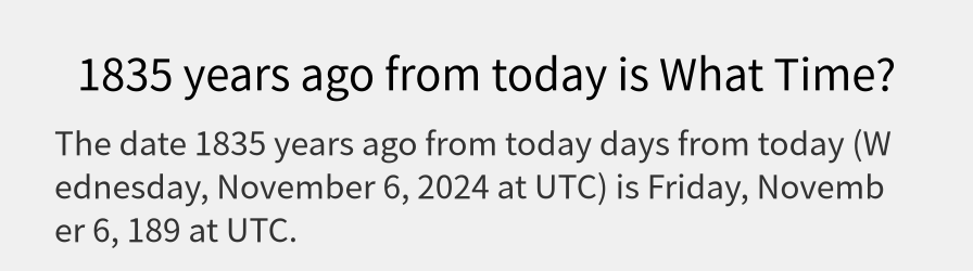 What date is 1835 years ago from today?