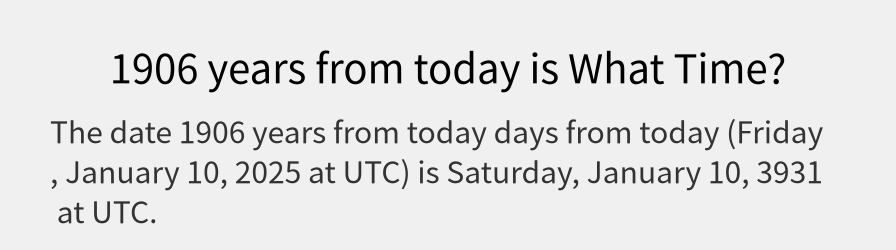 What date is 1906 years from today?