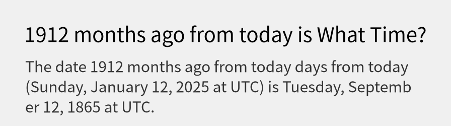 What date is 1912 months ago from today?