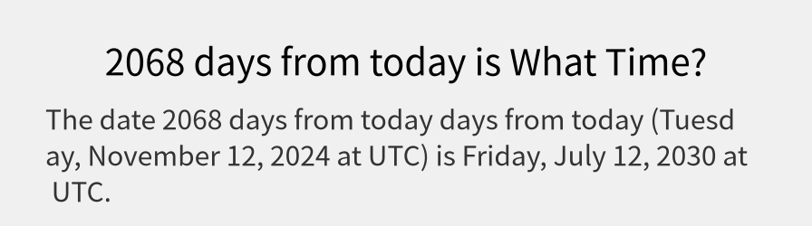 What date is 2068 days from today?