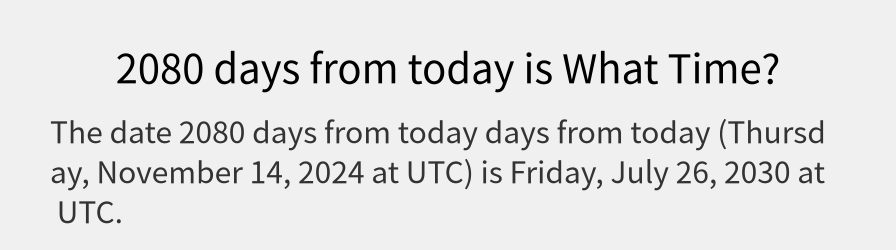 What date is 2080 days from today?