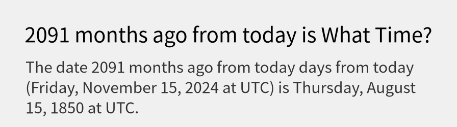 What date is 2091 months ago from today?