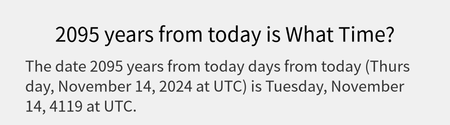 What date is 2095 years from today?