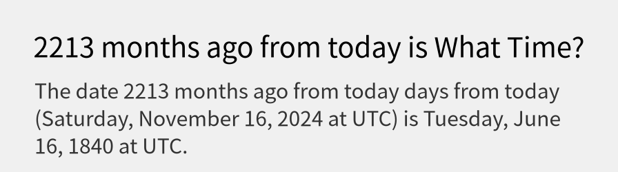 What date is 2213 months ago from today?