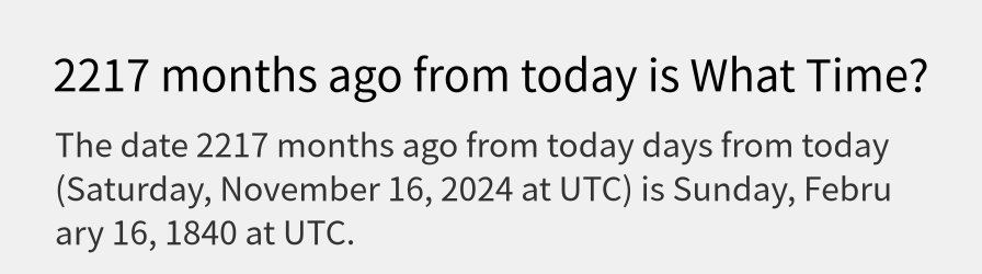 What date is 2217 months ago from today?