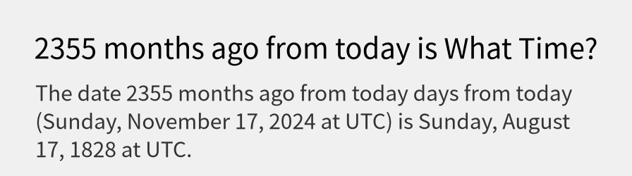 What date is 2355 months ago from today?