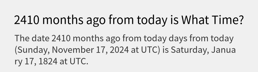 What date is 2410 months ago from today?