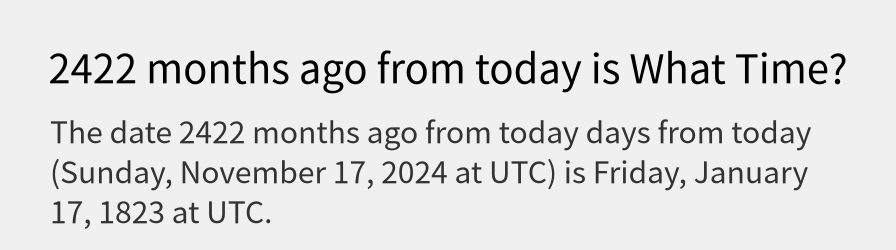 What date is 2422 months ago from today?