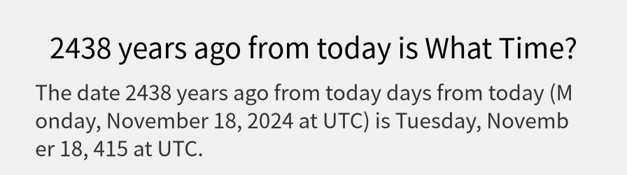 What date is 2438 years ago from today?