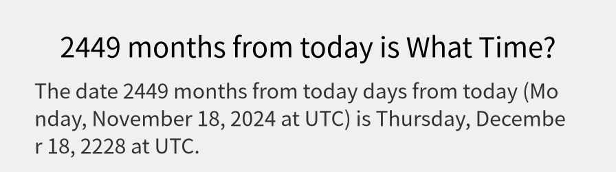 What date is 2449 months from today?