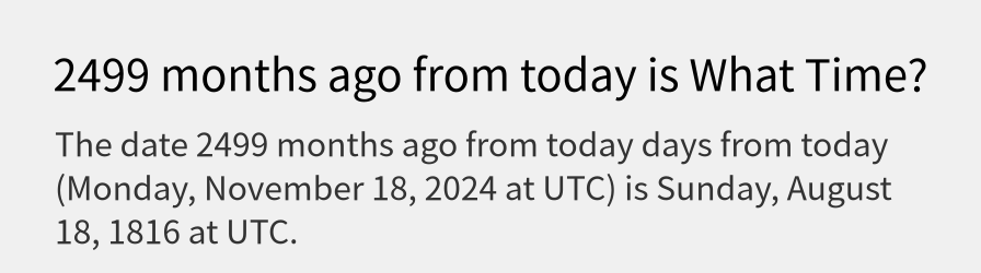 What date is 2499 months ago from today?