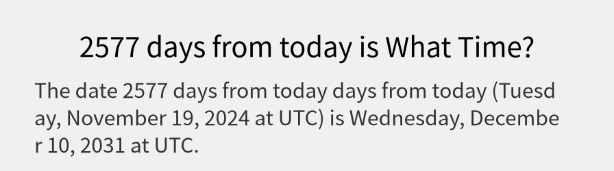 What date is 2577 days from today?